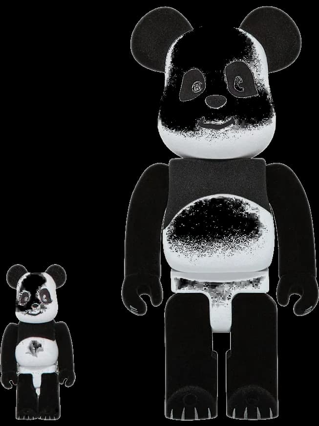 x CLOT Panda BE@RBRICK