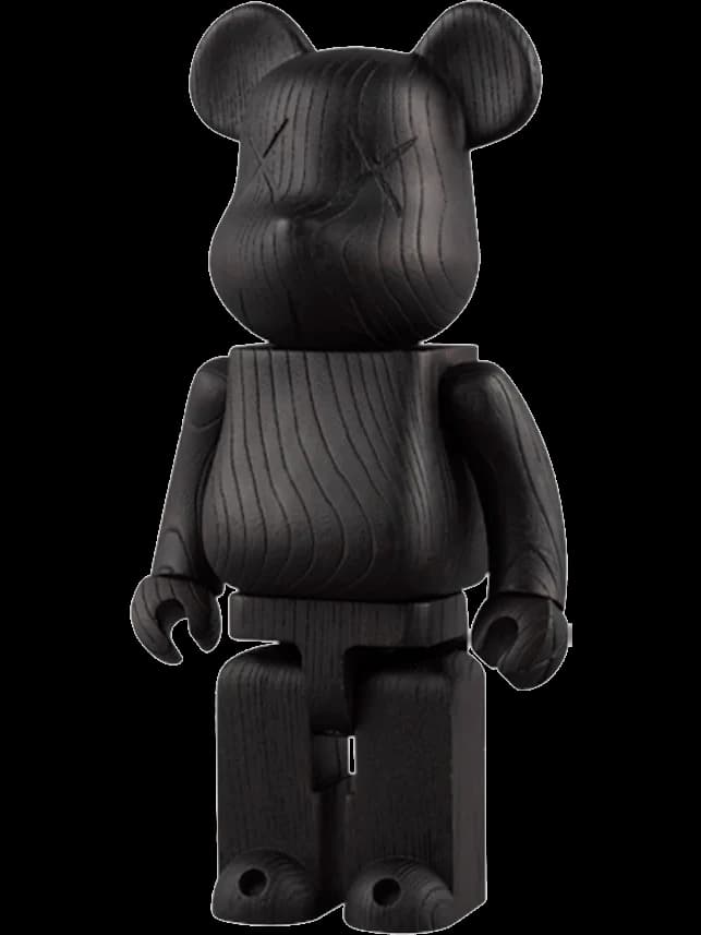 x KAWS Original Fake x Nexus 7 Karimoku Black Wood BE@RBRICK by KAWS