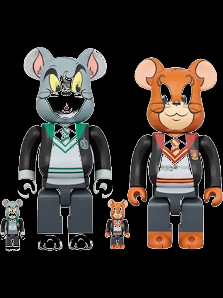 x Tom and Jerry in Hogwarts House Robes & 4-Pc BE@RBRICK