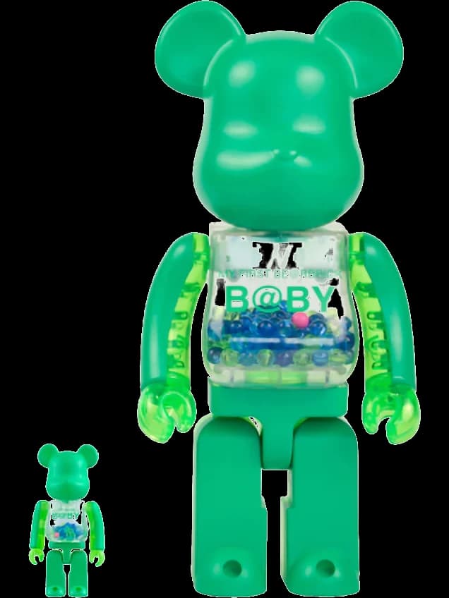x WF Fashion x My First Bearbrick Baby & Set Green BE@RBRICK